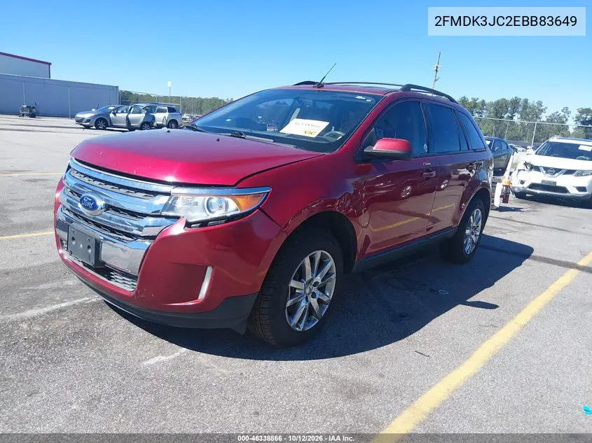 2014 FORD EDGE VIN 2FMDK3JC2EBB83649 — фото 2