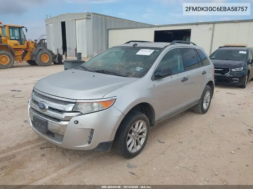 2014 FORD EDGE VIN 2FMDK3GC6EBA58757 — фото 2