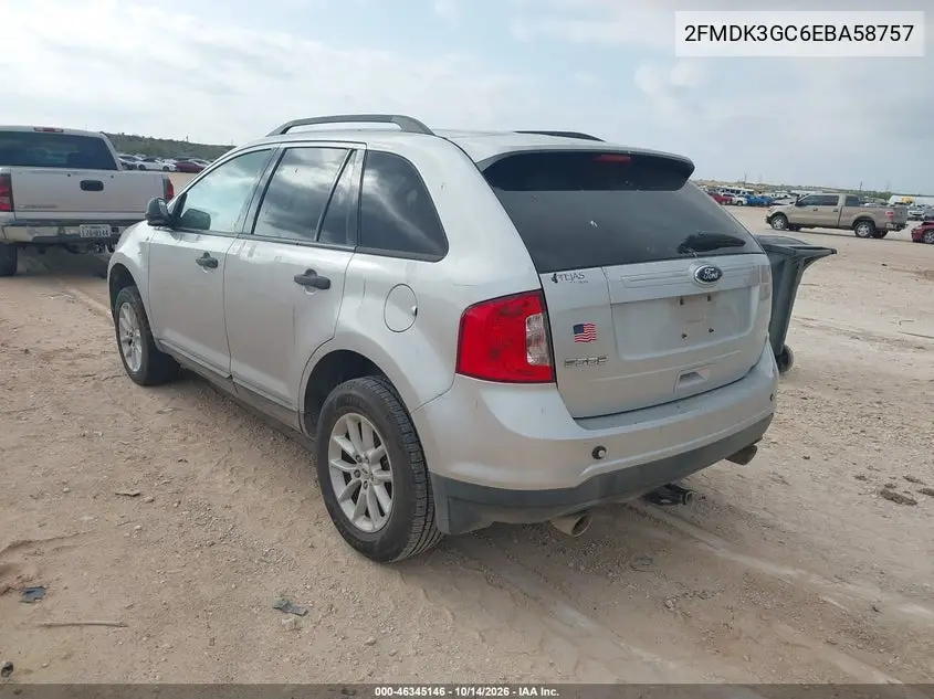 2014 FORD EDGE VIN 2FMDK3GC6EBA58757 — фото 3