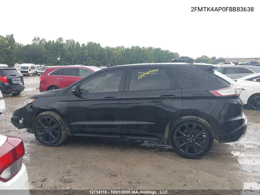 2015 FORD EDGE VIN 2FMTK4AP0FBB83638 — фото 14