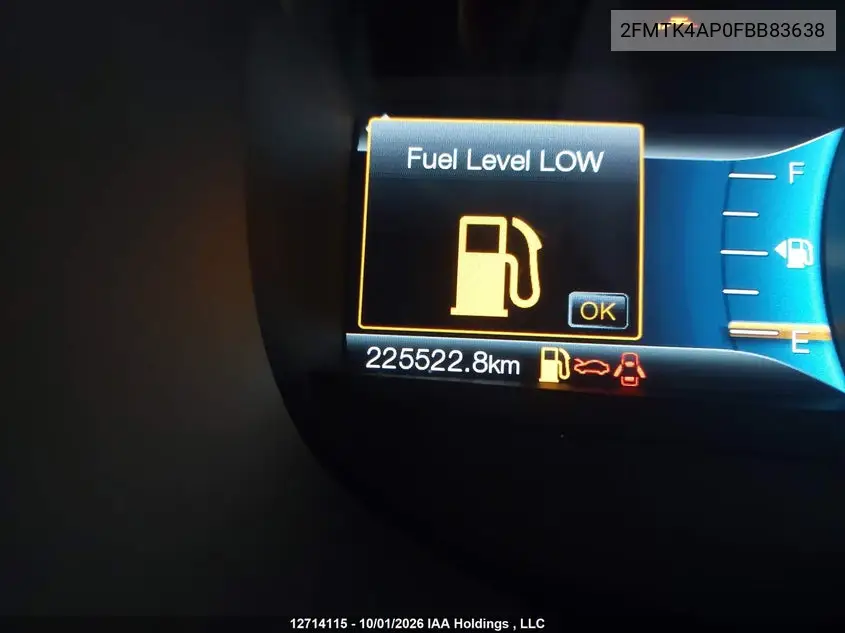 2015 FORD EDGE VIN 2FMTK4AP0FBB83638 — фото 15
