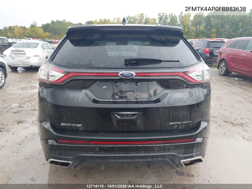 2015 FORD EDGE VIN 2FMTK4AP0FBB83638 — фото 16