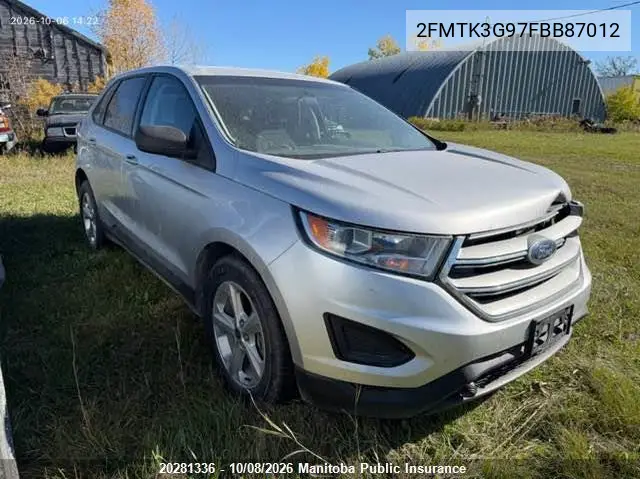 FORD EDGE 2015, VIN 2FMTK3G97FBB87012