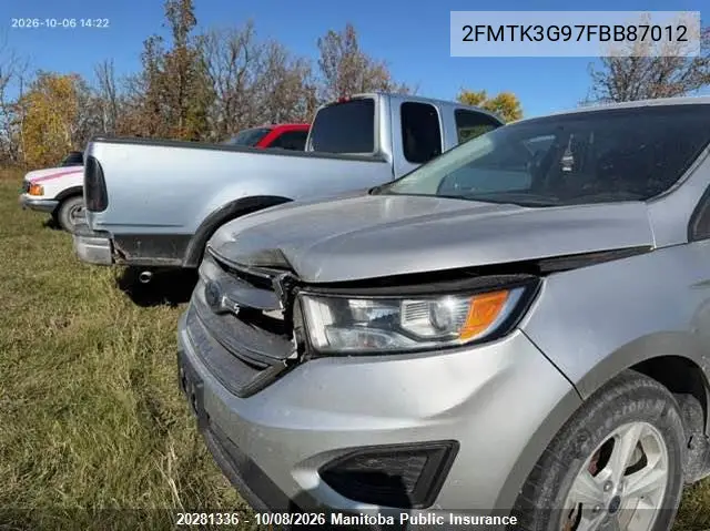 2015 FORD EDGE VIN 2FMTK3G97FBB87012 — фото 6