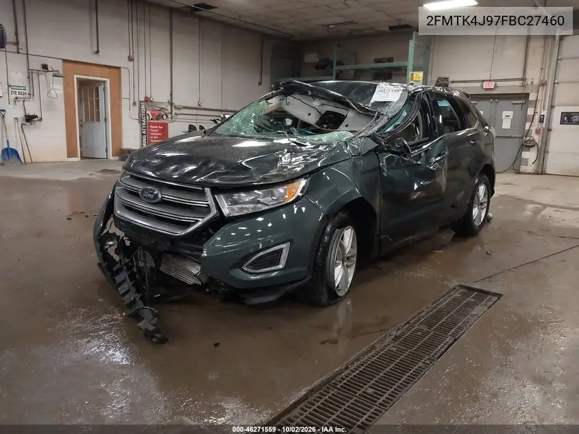 2015 FORD EDGE VIN 2FMTK4J97FBC27460 — фото 2