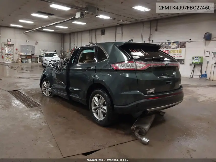 2015 FORD EDGE VIN 2FMTK4J97FBC27460 — фото 3