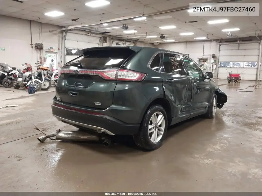 2015 FORD EDGE VIN 2FMTK4J97FBC27460 — фото 4