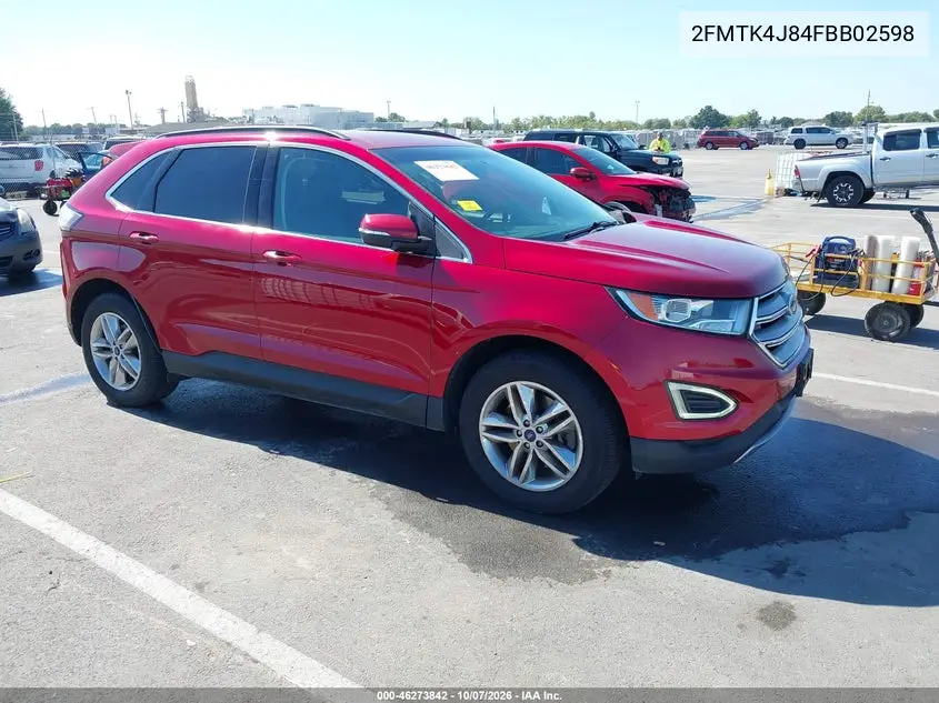 FORD EDGE 2015, VIN 2FMTK4J84FBB02598
