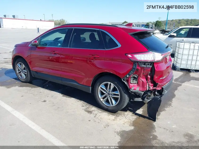 2015 FORD EDGE VIN 2FMTK4J84FBB02598 — фото 3