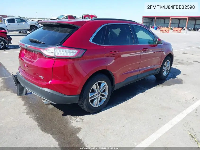 2015 FORD EDGE VIN 2FMTK4J84FBB02598 — фото 4