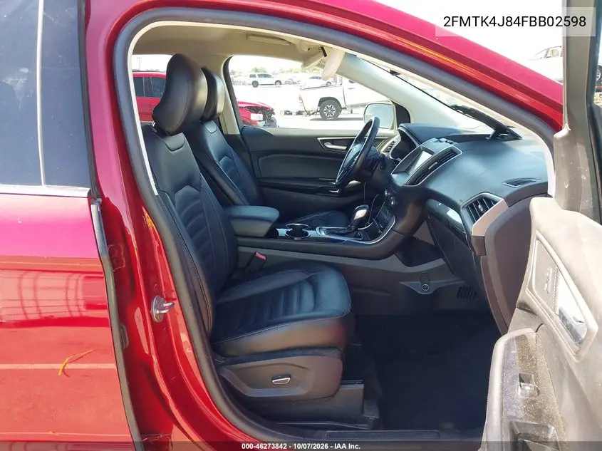 2015 FORD EDGE VIN 2FMTK4J84FBB02598 — фото 5