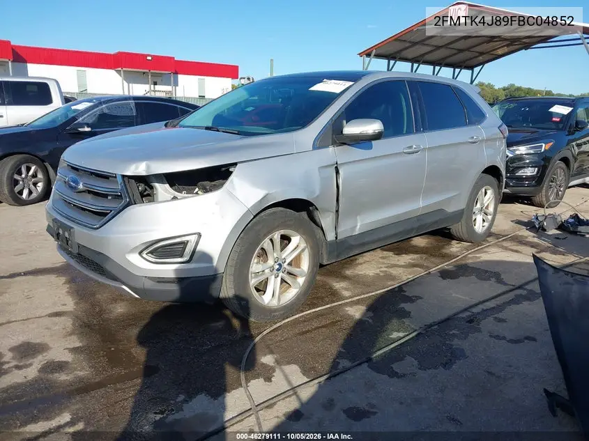 2015 FORD EDGE VIN 2FMTK4J89FBC04852 — фото 2