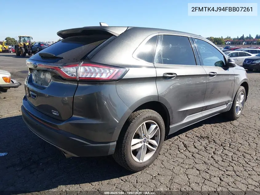 2015 FORD EDGE VIN 2FMTK4J94FBB07261 — фото 4
