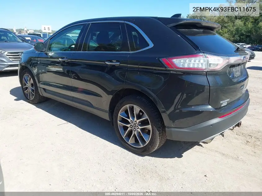 2015 FORD EDGE VIN 2FMPK4K93FBC11675 — фото 3