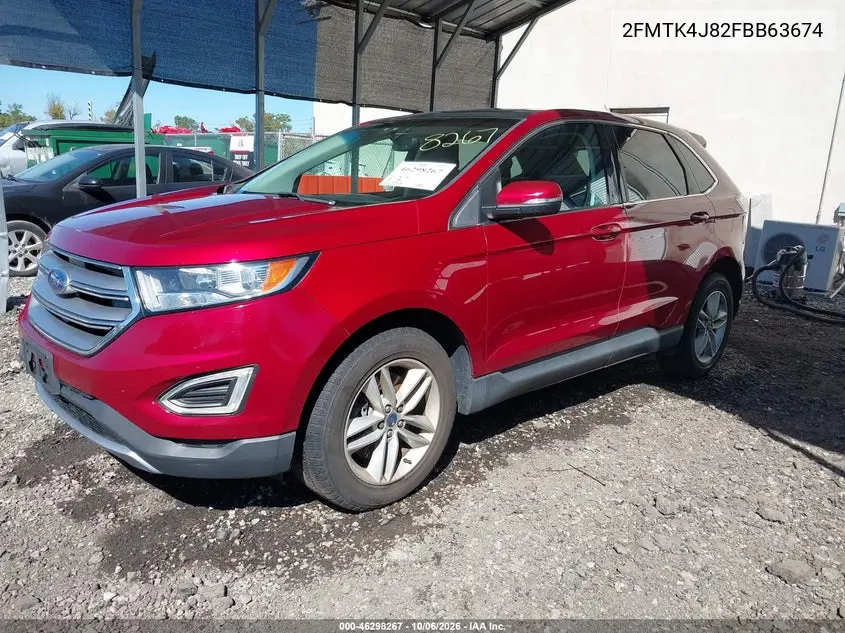 2015 FORD EDGE VIN 2FMTK4J82FBB63674 — фото 2