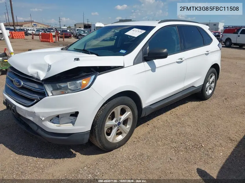 2015 FORD EDGE VIN 2FMTK3G85FBC11508 — фото 2