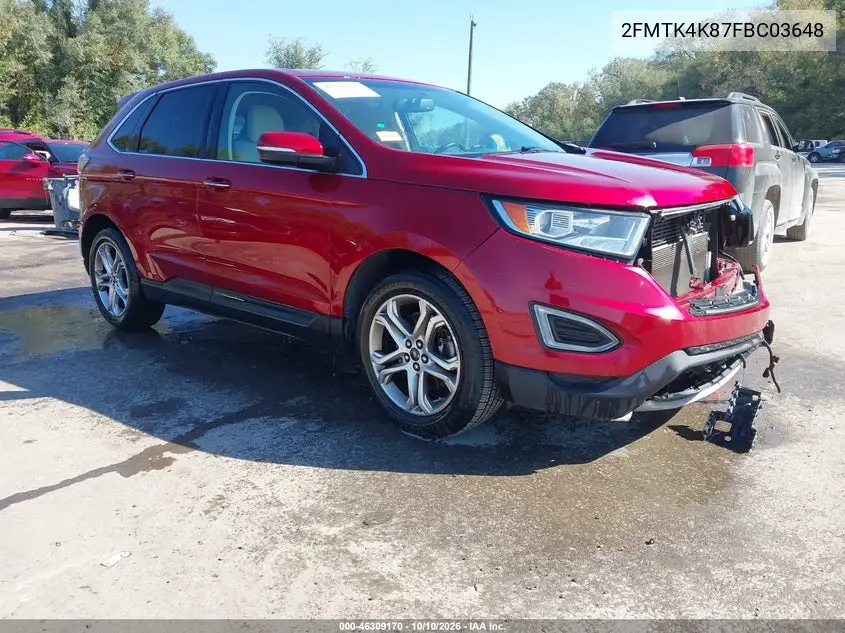 FORD EDGE 2015, VIN 2FMTK4K87FBC03648