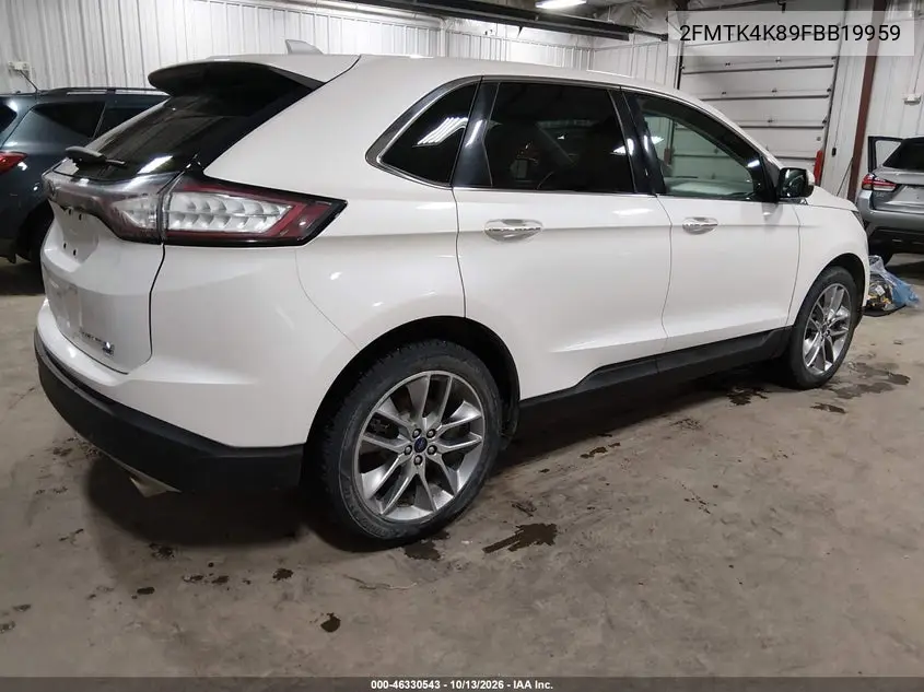 2015 FORD EDGE VIN 2FMTK4K89FBB19959 — фото 4
