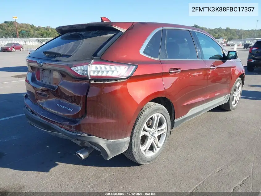 2015 FORD EDGE VIN 2FMTK3K88FBC17357 — фото 4