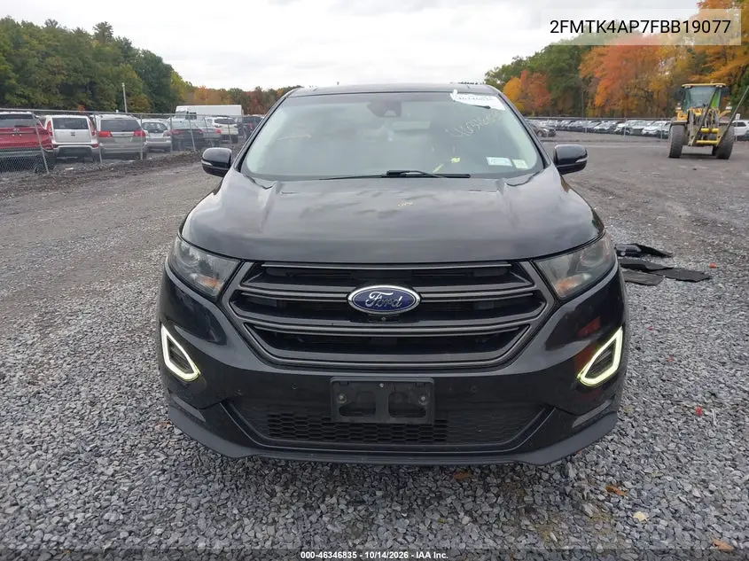 2015 FORD EDGE VIN 2FMTK4AP7FBB19077 — фото 12