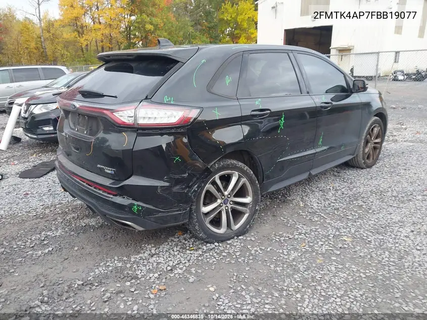 2015 FORD EDGE VIN 2FMTK4AP7FBB19077 — фото 4