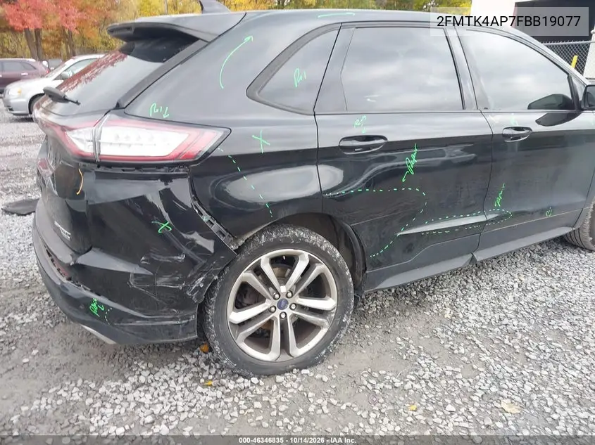 2015 FORD EDGE VIN 2FMTK4AP7FBB19077 — фото 6