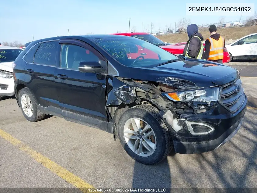 FORD EDGE 2016, VIN 2FMPK4J84GBC54092
