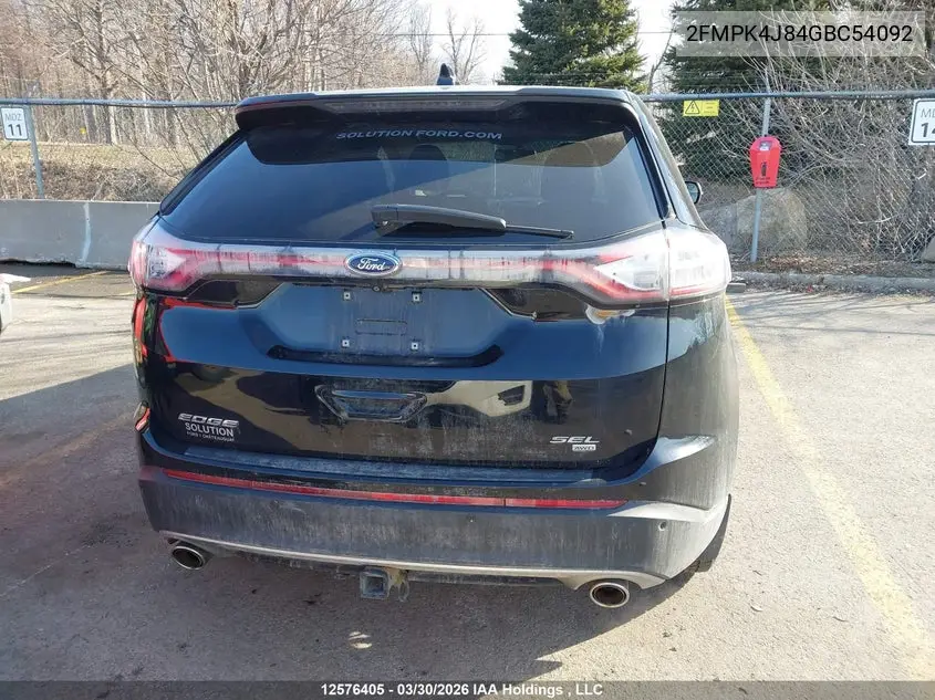2016 FORD EDGE VIN 2FMPK4J84GBC54092 — фото 16