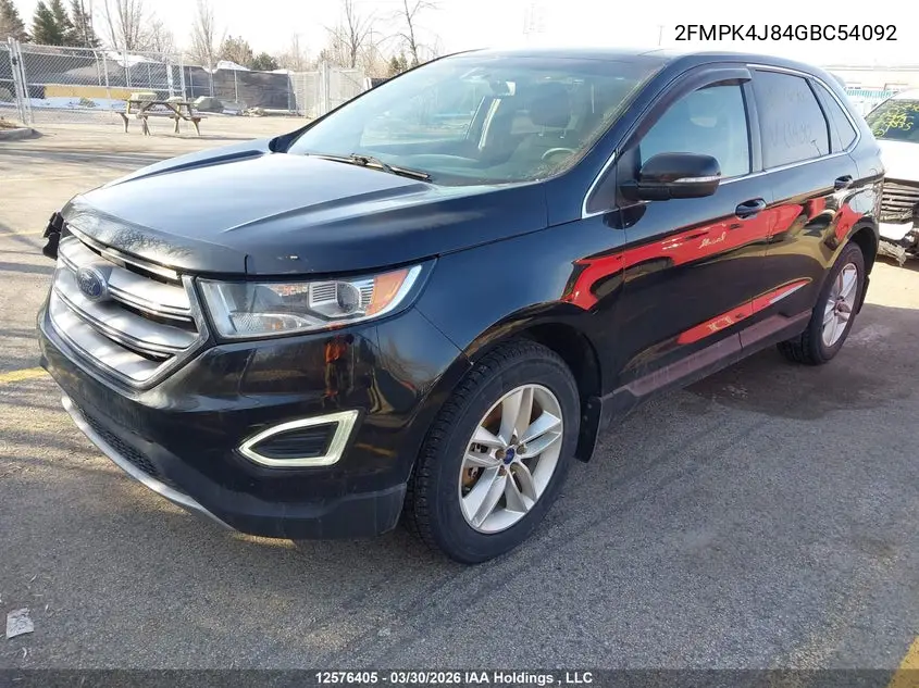 2016 FORD EDGE VIN 2FMPK4J84GBC54092 — фото 2