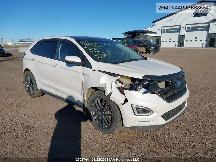 FORD EDGE 2016, VIN 2FMPK4AP0GBB85540