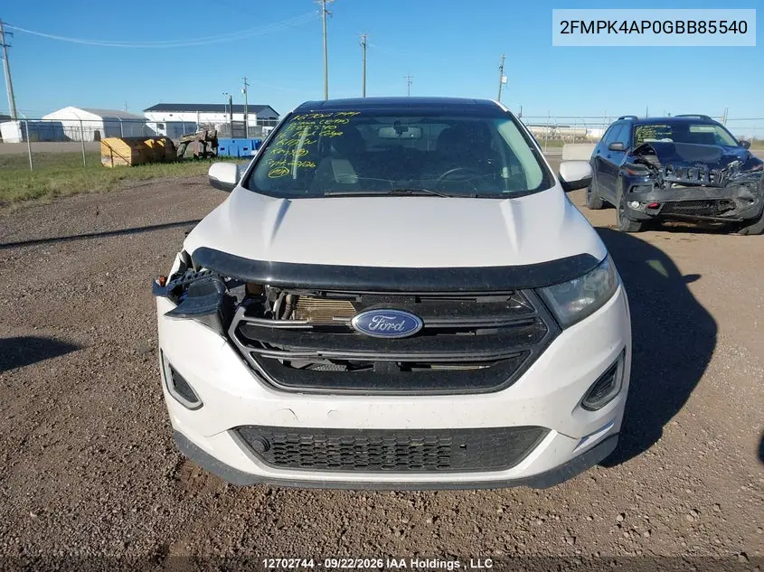 2016 FORD EDGE VIN 2FMPK4AP0GBB85540 — фото 11