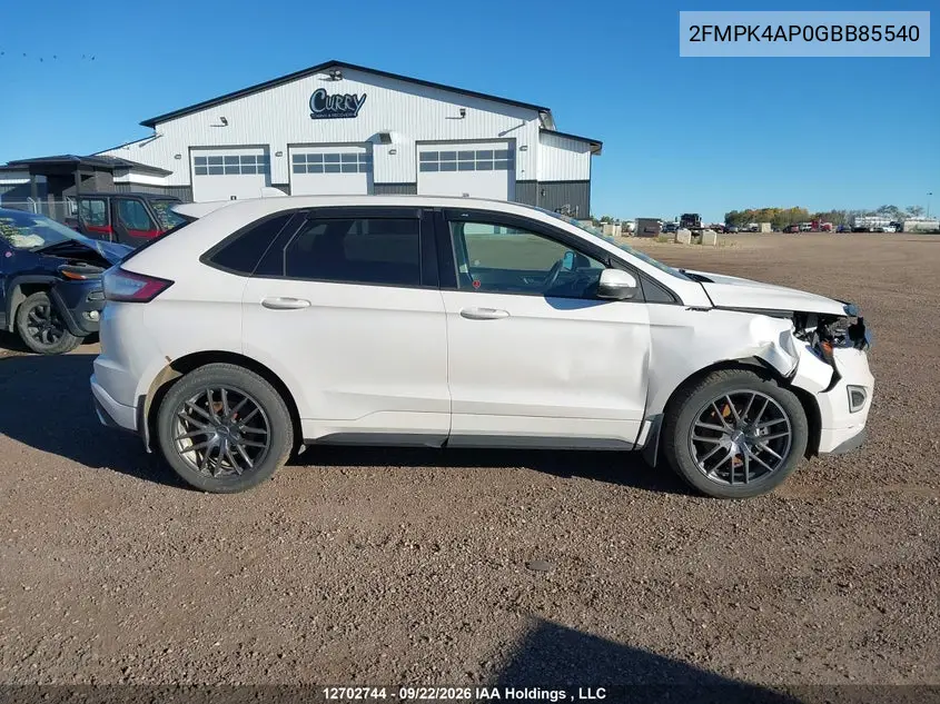 2016 FORD EDGE VIN 2FMPK4AP0GBB85540 — фото 12