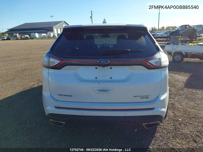 2016 FORD EDGE VIN 2FMPK4AP0GBB85540 — фото 15