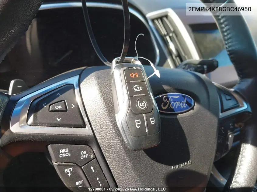 2016 FORD EDGE VIN 2FMPK4K88GBC46950 — фото 11