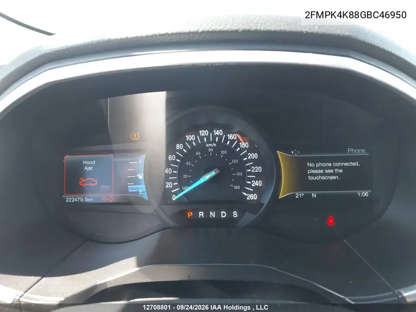 2016 FORD EDGE VIN 2FMPK4K88GBC46950 — фото 8
