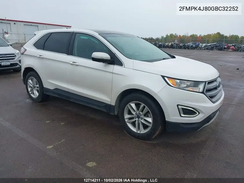 FORD EDGE 2016, VIN 2FMPK4J80GBC32252