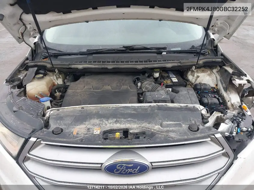 2016 FORD EDGE VIN 2FMPK4J80GBC32252 — фото 10