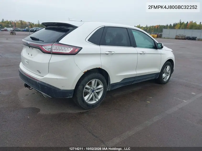2016 FORD EDGE VIN 2FMPK4J80GBC32252 — фото 4