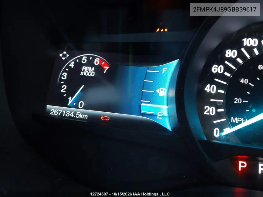 2016 FORD EDGE VIN 2FMPK4J89GBB39617 — фото 15