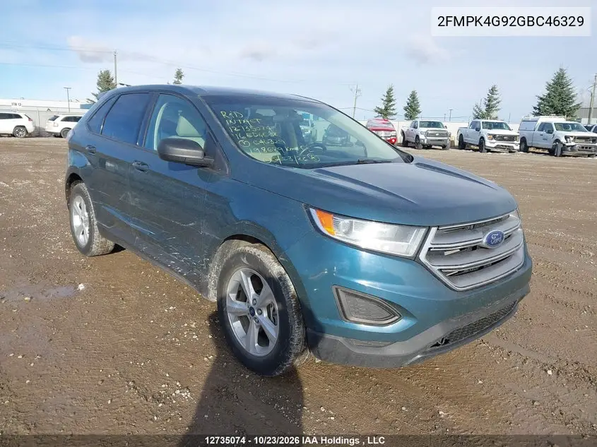 FORD EDGE 2016, VIN 2FMPK4G92GBC46329