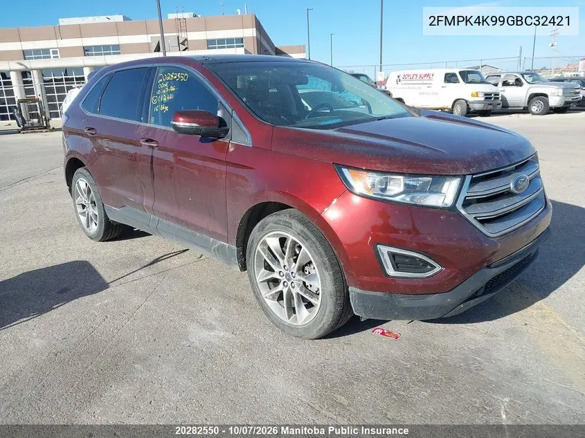 FORD EDGE 2016, VIN 2FMPK4K99GBC32421