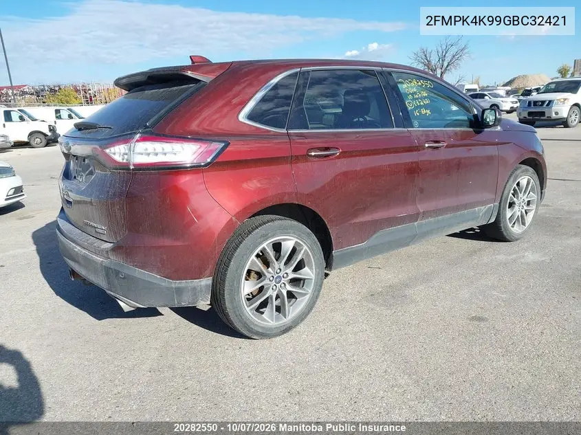 2016 FORD EDGE VIN 2FMPK4K99GBC32421 — фото 4