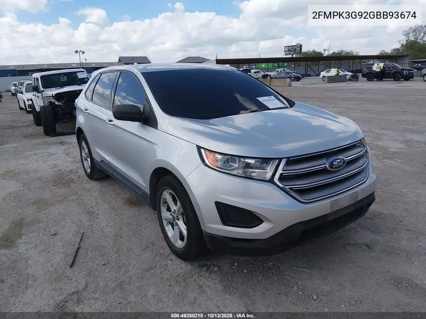 FORD EDGE 2016, VIN 2FMPK3G92GBB93674