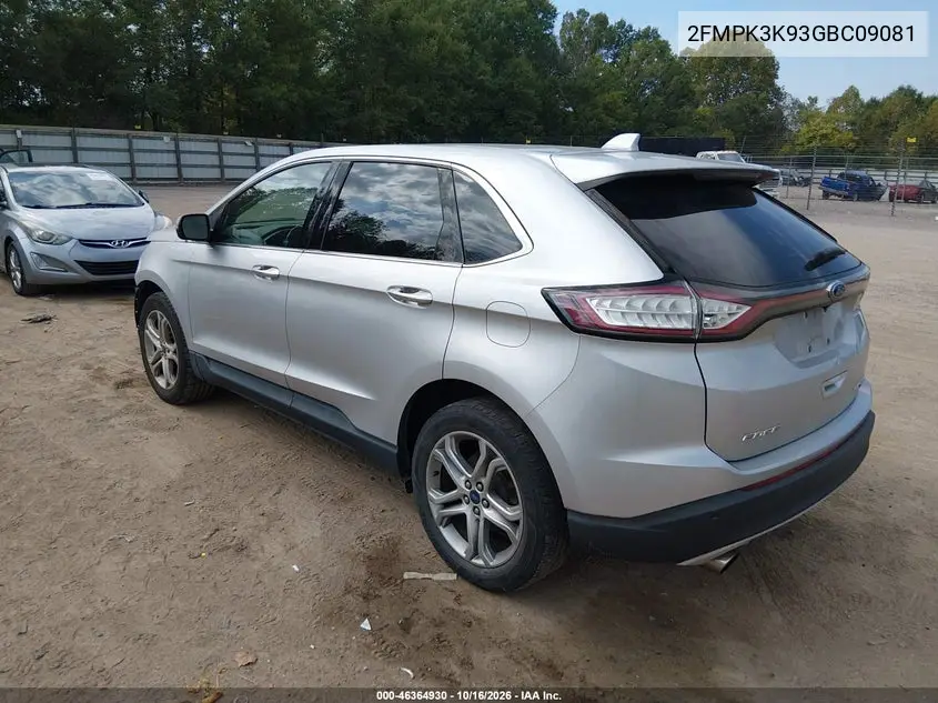 2016 FORD EDGE VIN 2FMPK3K93GBC09081 — фото 3