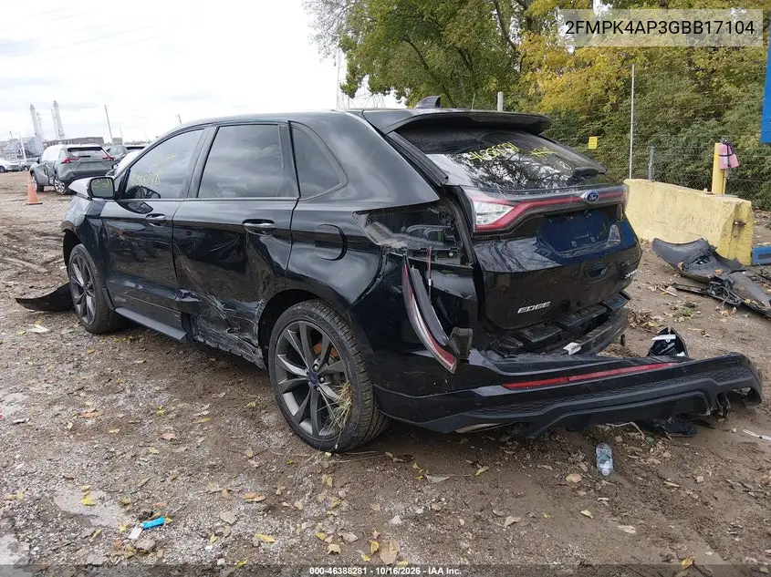 2016 FORD EDGE VIN 2FMPK4AP3GBB17104 — фото 3