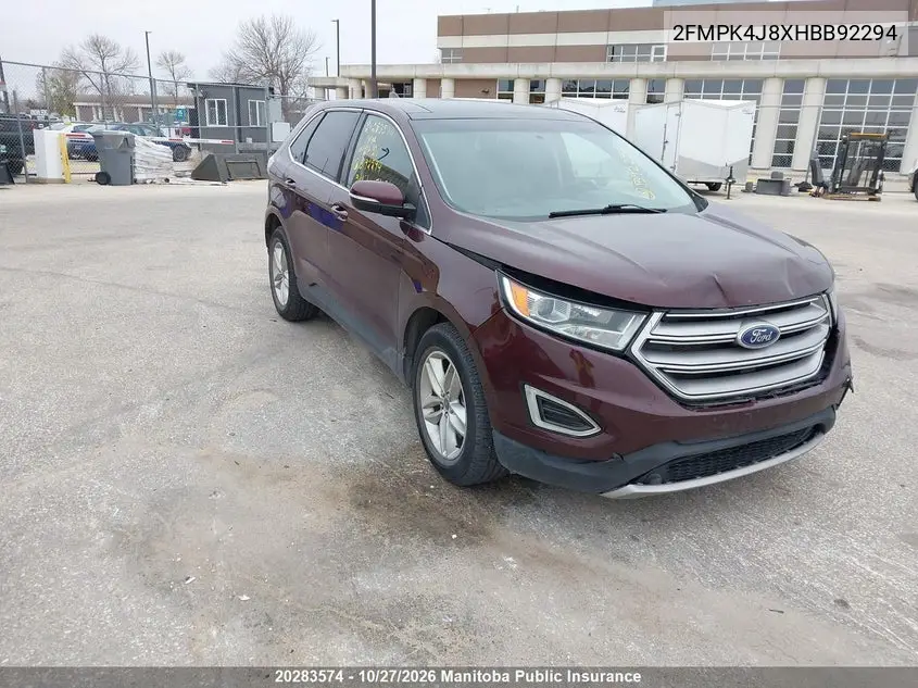 FORD EDGE 2017, VIN 2FMPK4J8XHBB92294