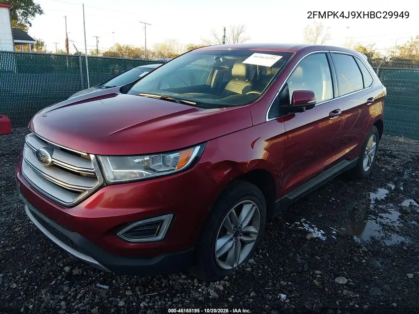 2017 FORD EDGE VIN 2FMPK4J9XHBC29949 — фото 2