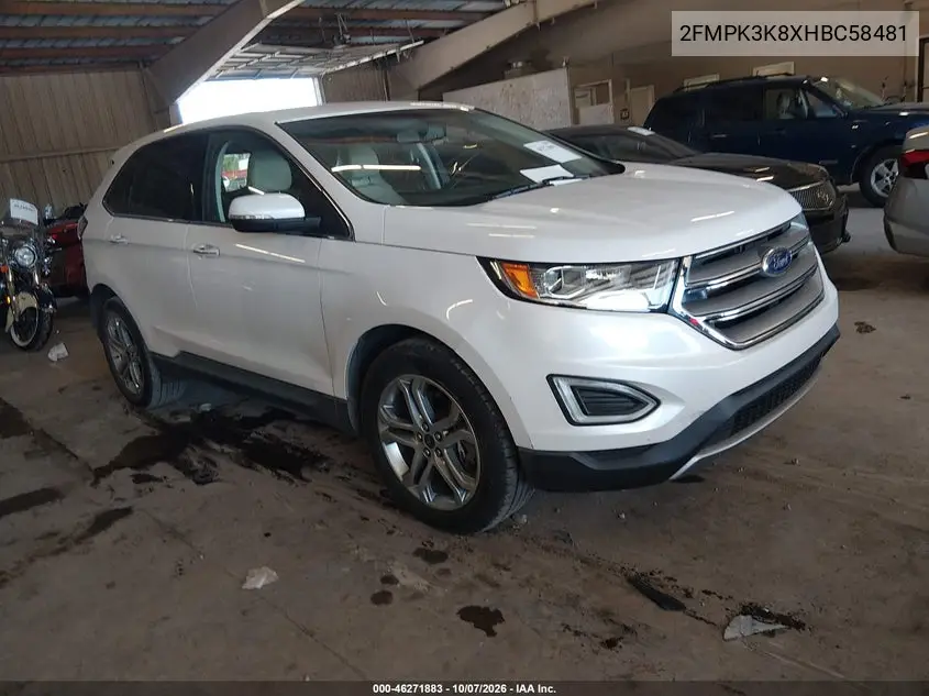 FORD EDGE 2017, VIN 2FMPK3K8XHBC58481