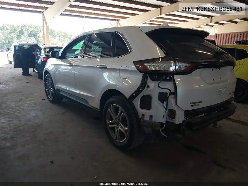 2017 FORD EDGE VIN 2FMPK3K8XHBC58481 — фото 3