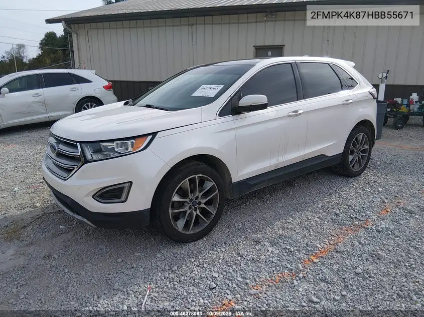 2017 FORD EDGE VIN 2FMPK4K87HBB55671 — фото 2
